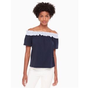 Kate Spade Broome Street Off the Shoulder Knit Top, M